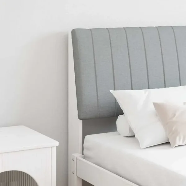 Tête de lit capitonnée Gris clair 160 cm Pin massif
