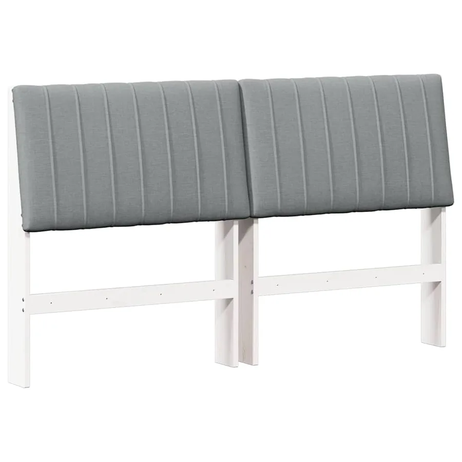 Tête de lit capitonnée Gris clair 160 cm Pin massif - 2
