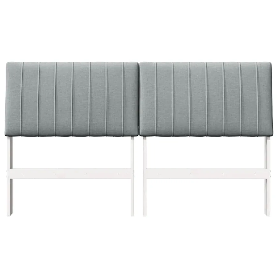 Tête de lit capitonnée Gris clair 160 cm Pin massif - 4