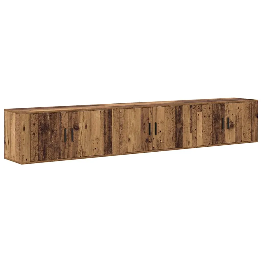 Ensemble de meuble TV mural 3 pcs Bois Ancien 80 x 34,5 x 40 cm - 7