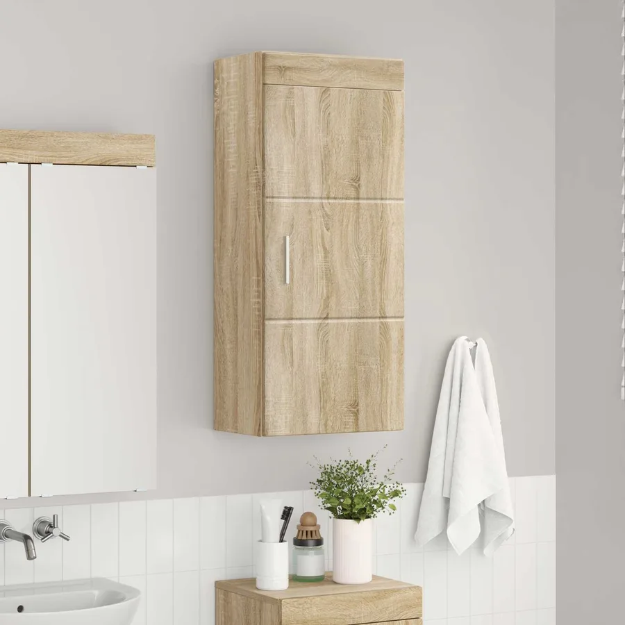 Armoire murale de salle de bain avec étagère TULUM Chêne Sonoma - 4