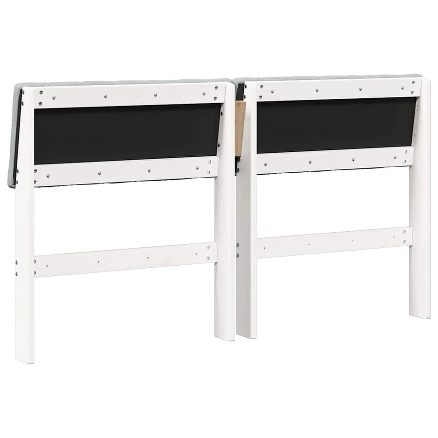Tête de lit capitonnée Gris clair 135 cm Pin massif - 6