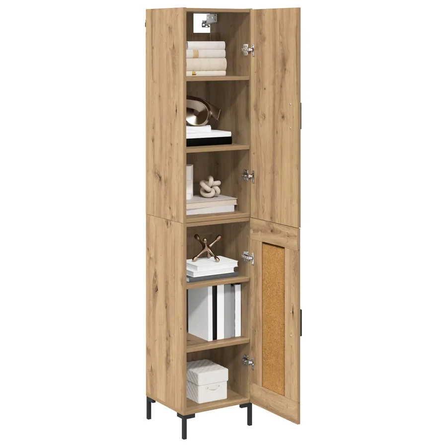Haut Armoire Chêne artisanal 34,5 x 34 x 180 cm - 3