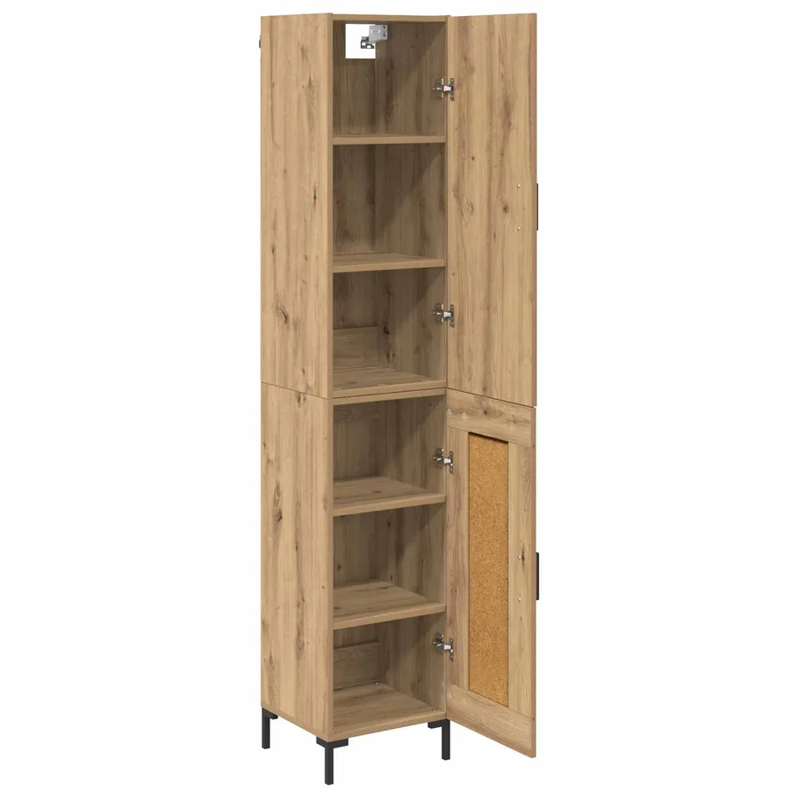 Haut Armoire Chêne artisanal 34,5 x 34 x 180 cm - 5