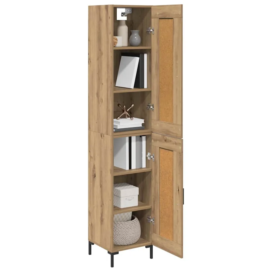Haut Armoire Chêne artisanal 34,5 x 34 x 180 cm - 3