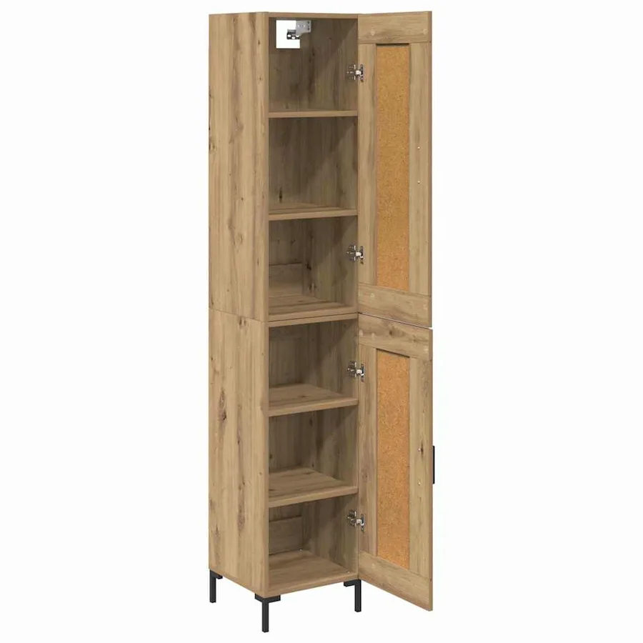 Haut Armoire Chêne artisanal 34,5 x 34 x 180 cm - 5