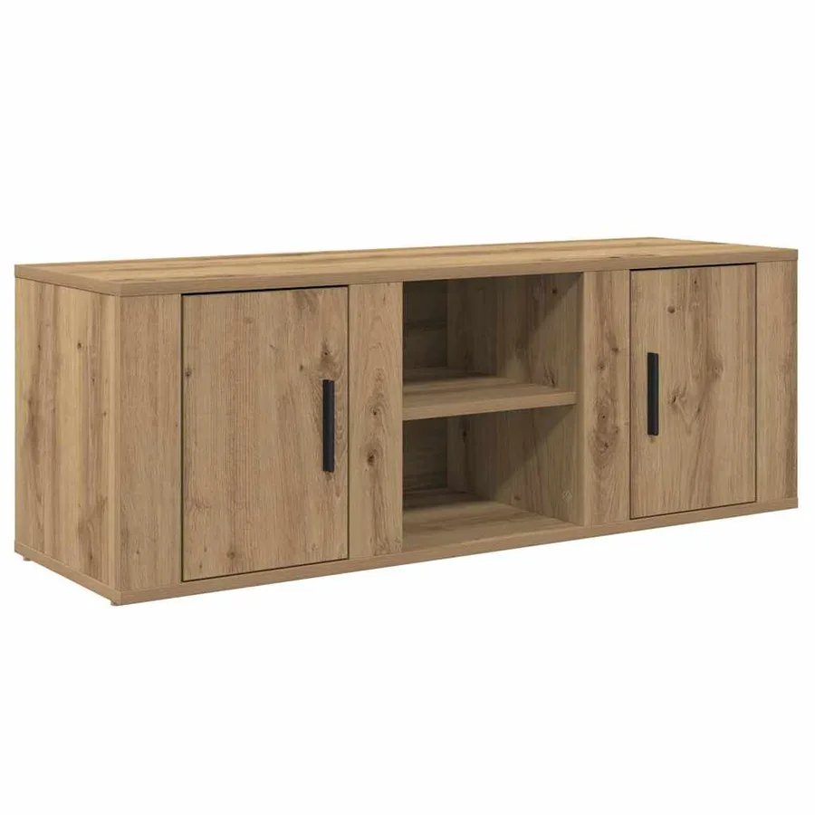 Meuble TV 100 x 31,5 x 35 cm Chêne artisanal Bois d'ingénierie - 2