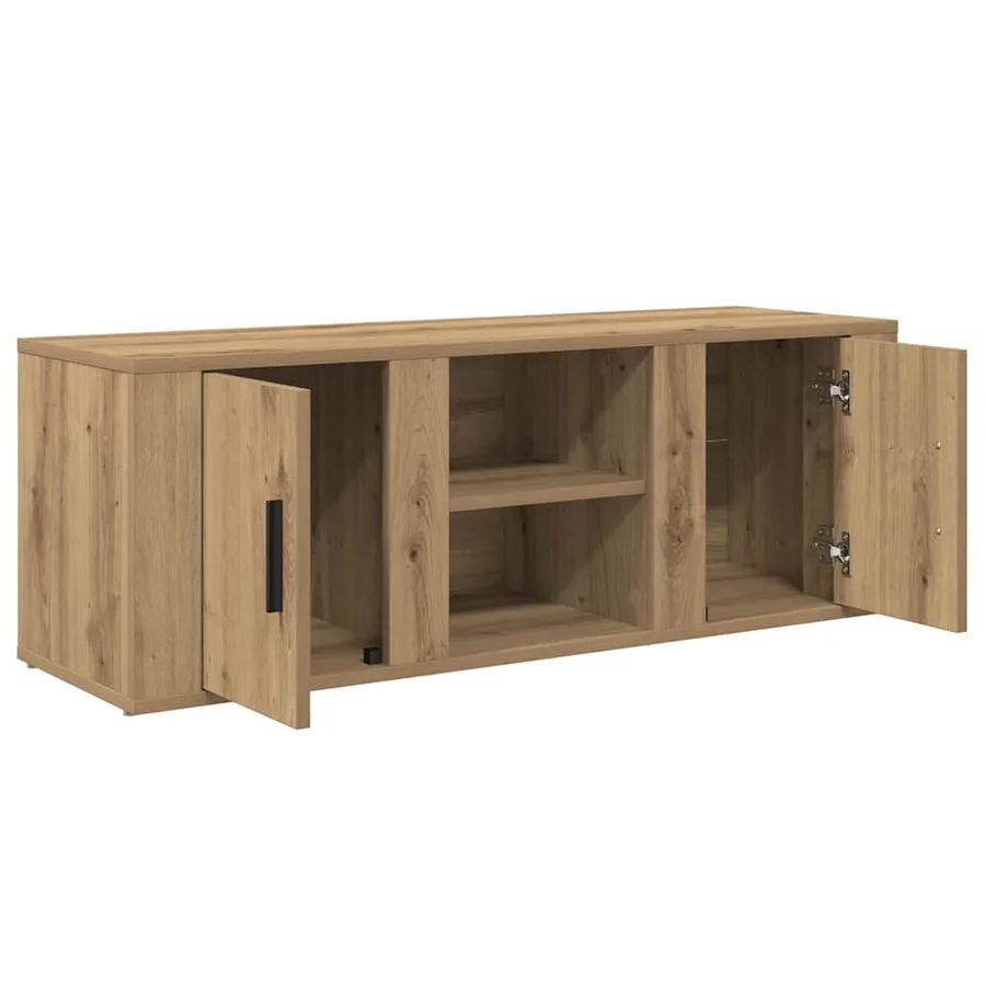 Meuble TV 100 x 31,5 x 35 cm Chêne artisanal Bois d'ingénierie - 5