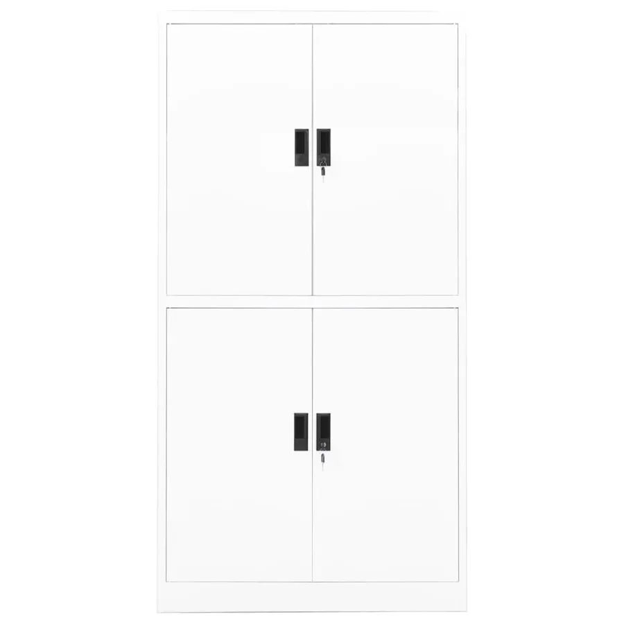 Armoire de bureau Blanc 90x40x180 cm Acier - 2