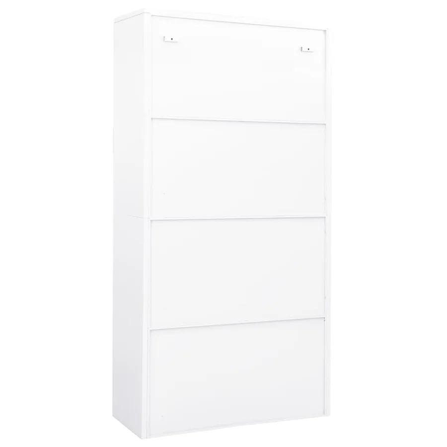 Armoire de bureau Blanc 90x40x180 cm Acier - 4