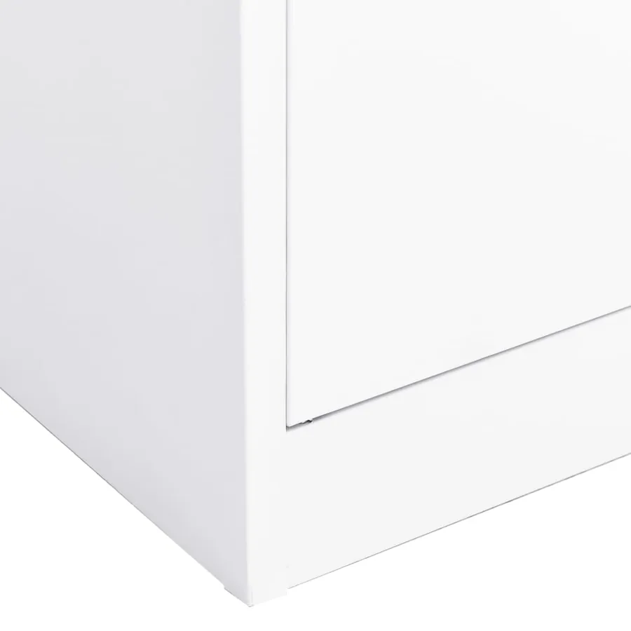 Armoire de bureau Blanc 90x40x180 cm Acier - 6