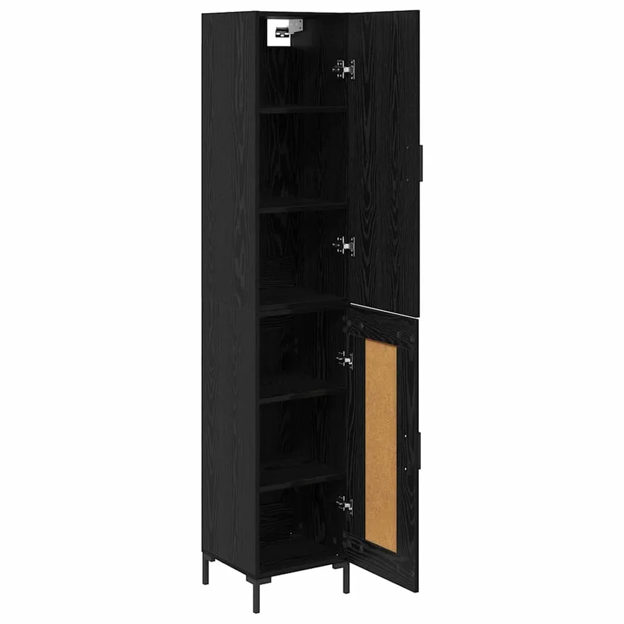 Haut Armoire Chêne noir 34,5 x 34 x 180 cm Bois d'ingénierie - 5