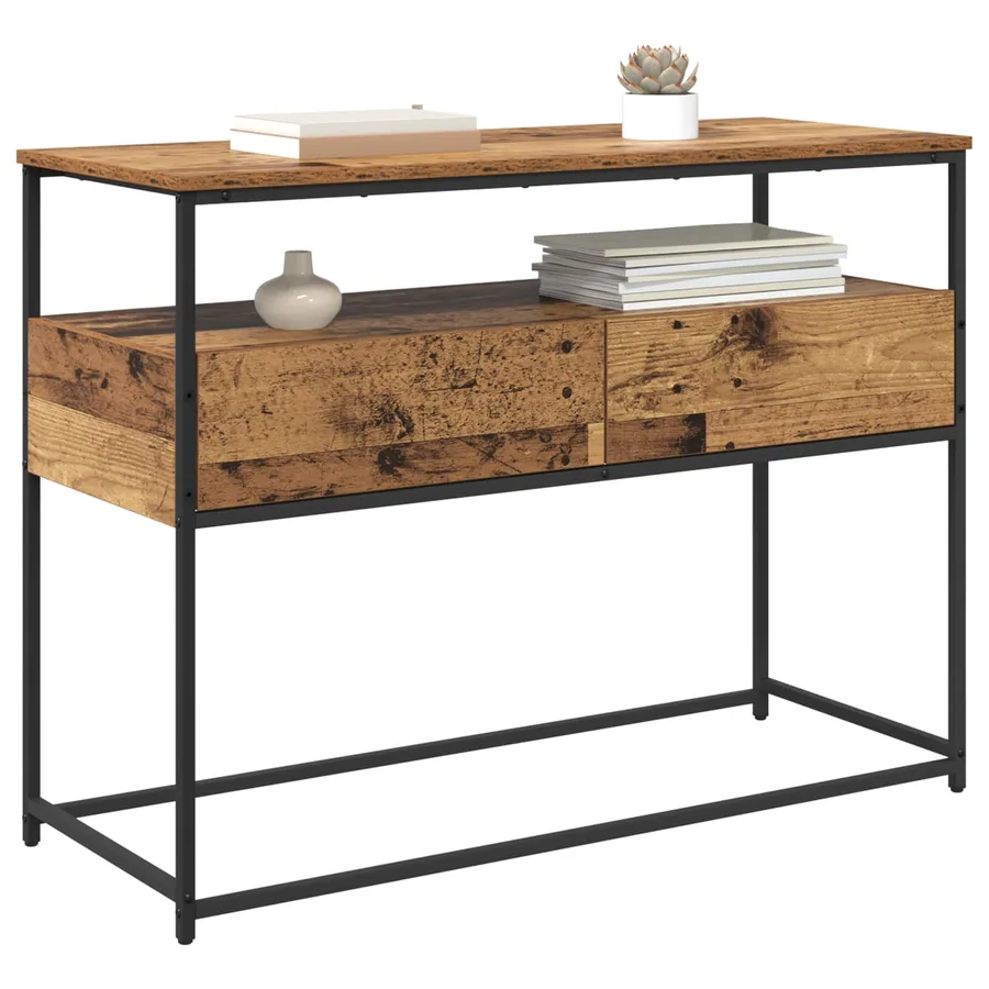 Table console Bois Ancien 100 x 40 x 75 cm Bois d'ingénierie - 3