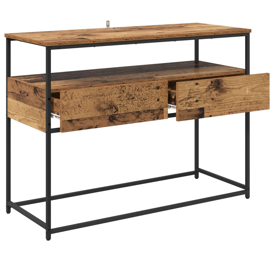 Table console Bois Ancien 100 x 40 x 75 cm Bois d'ingénierie - 5