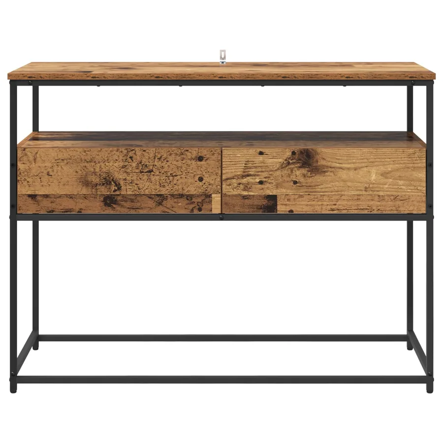 Table console Bois Ancien 100 x 40 x 75 cm Bois d'ingénierie - 6