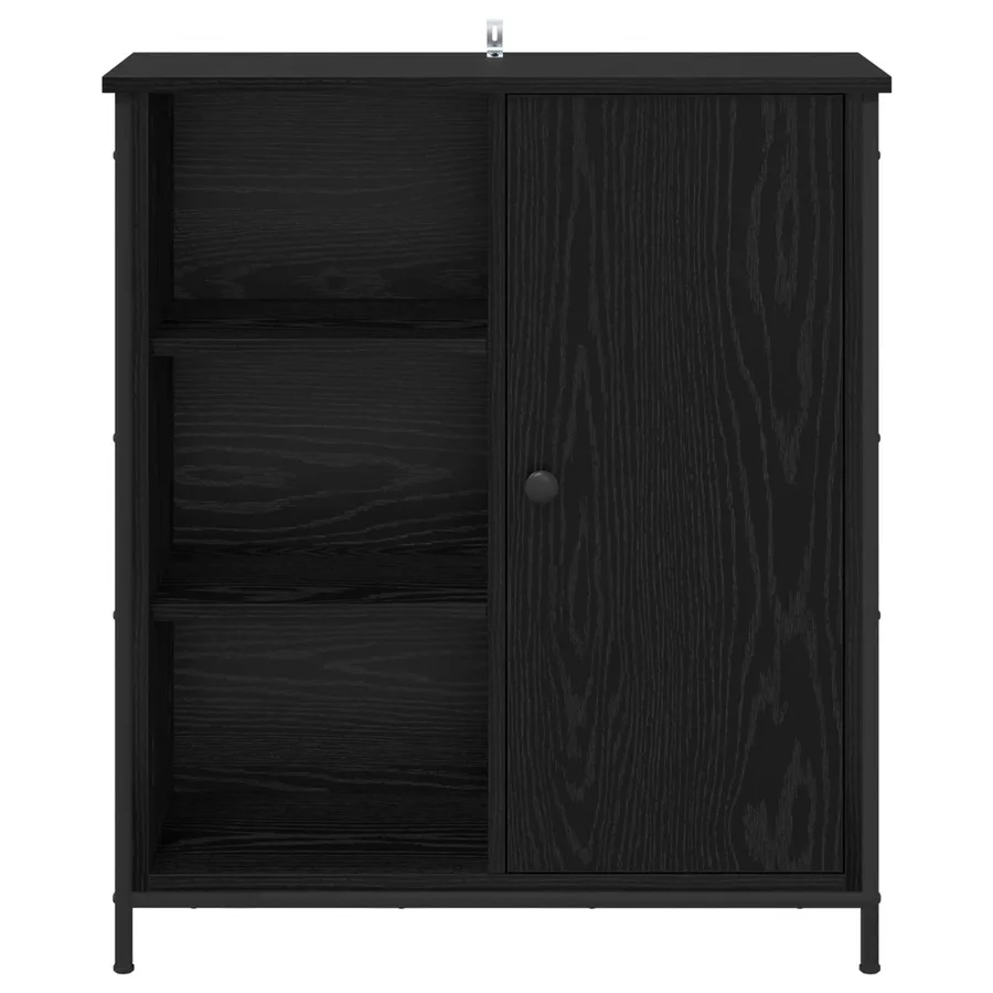 Buffet Chêne noir 70 x 30 x 80 cm Bois d'ingénierie - 6