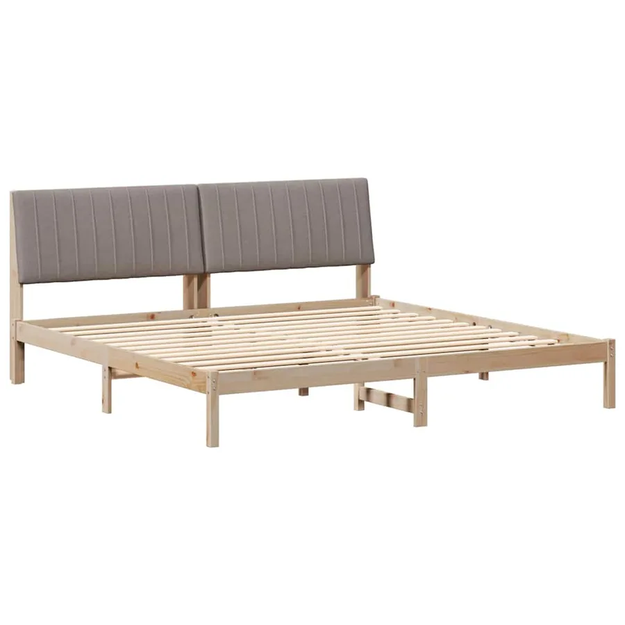 Cadre de lit avec tête de lit Marron 200 x 200 cm Pin massif - 2