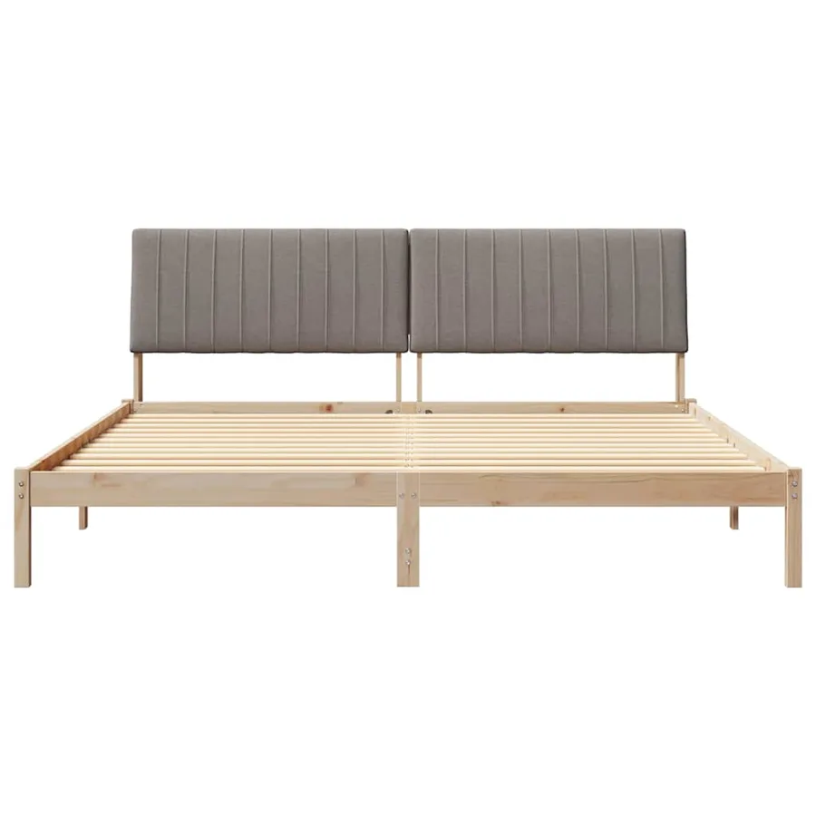 Cadre de lit avec tête de lit Marron 200 x 200 cm Pin massif - 5