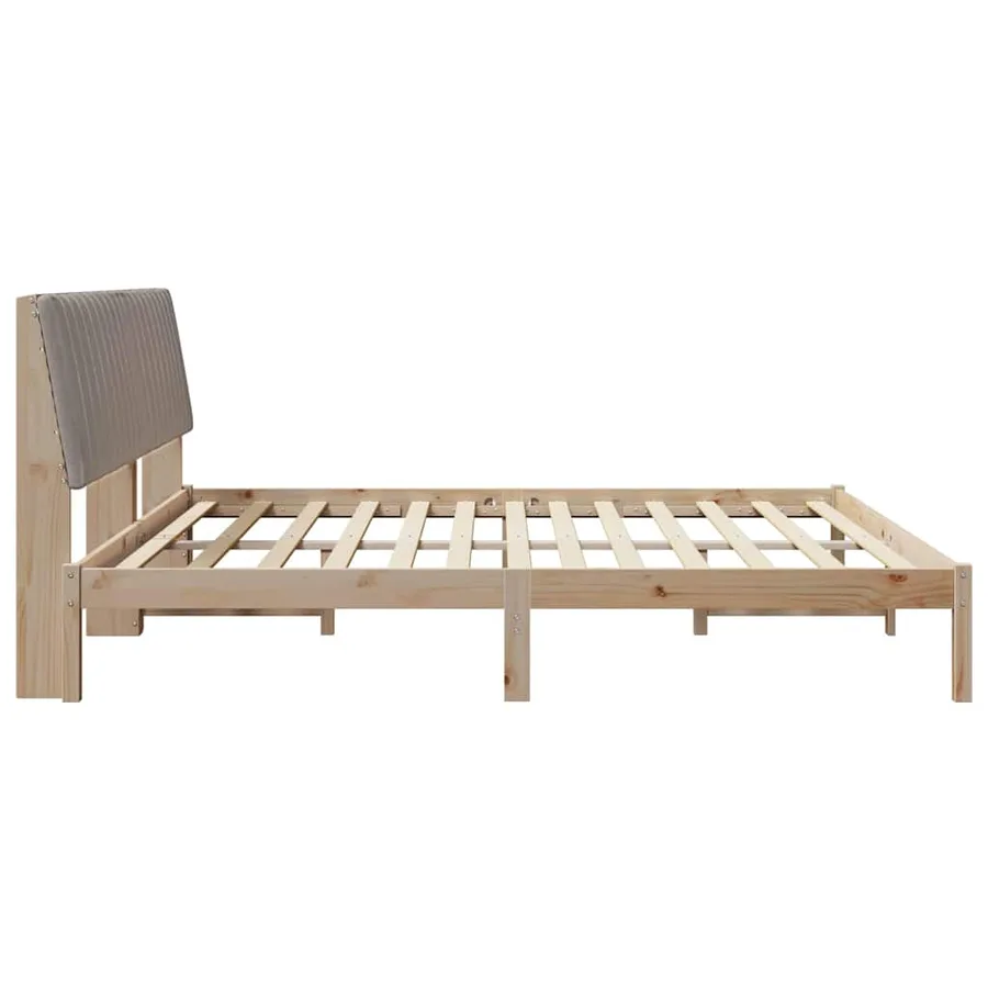 Cadre de lit avec tête de lit Marron 200 x 200 cm Pin massif - 6