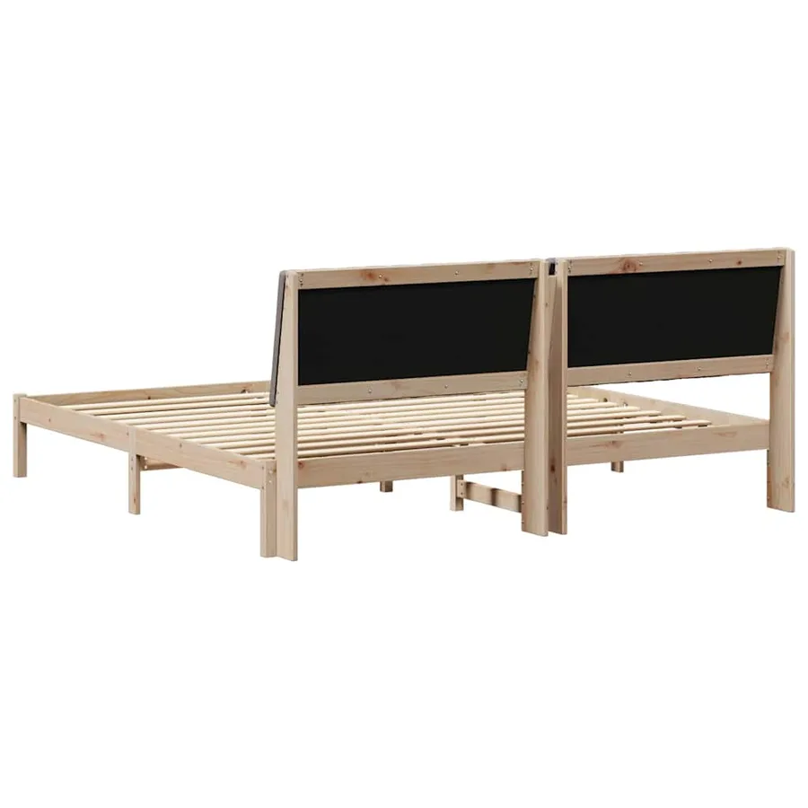 Cadre de lit avec tête de lit Marron 200 x 200 cm Pin massif - 7