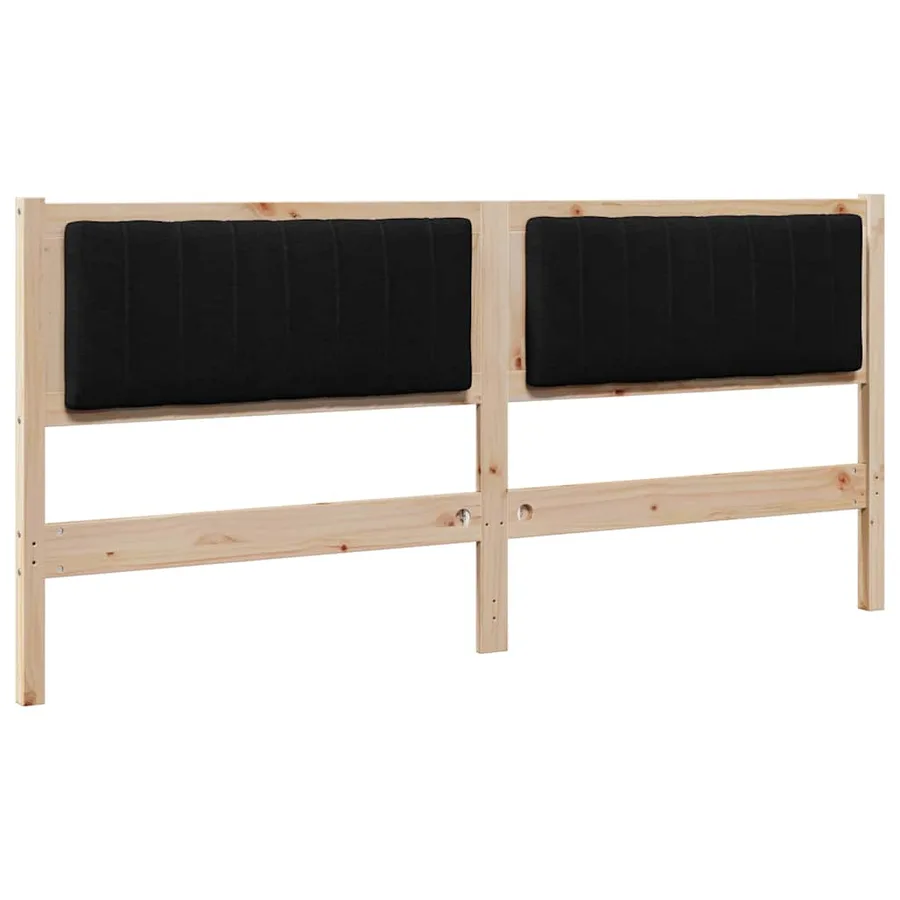 Tête de lit capitonnée Marron 180 cm Pin massif - 2