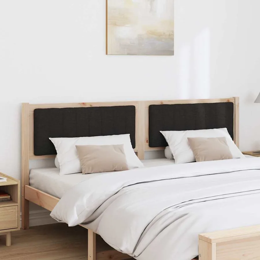 Tête de lit capitonnée Marron 180 cm Pin massif - 3