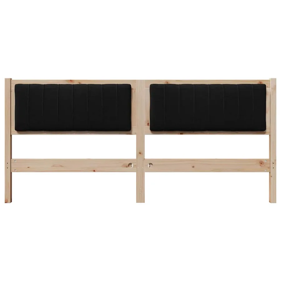 Tête de lit capitonnée Marron 180 cm Pin massif - 4