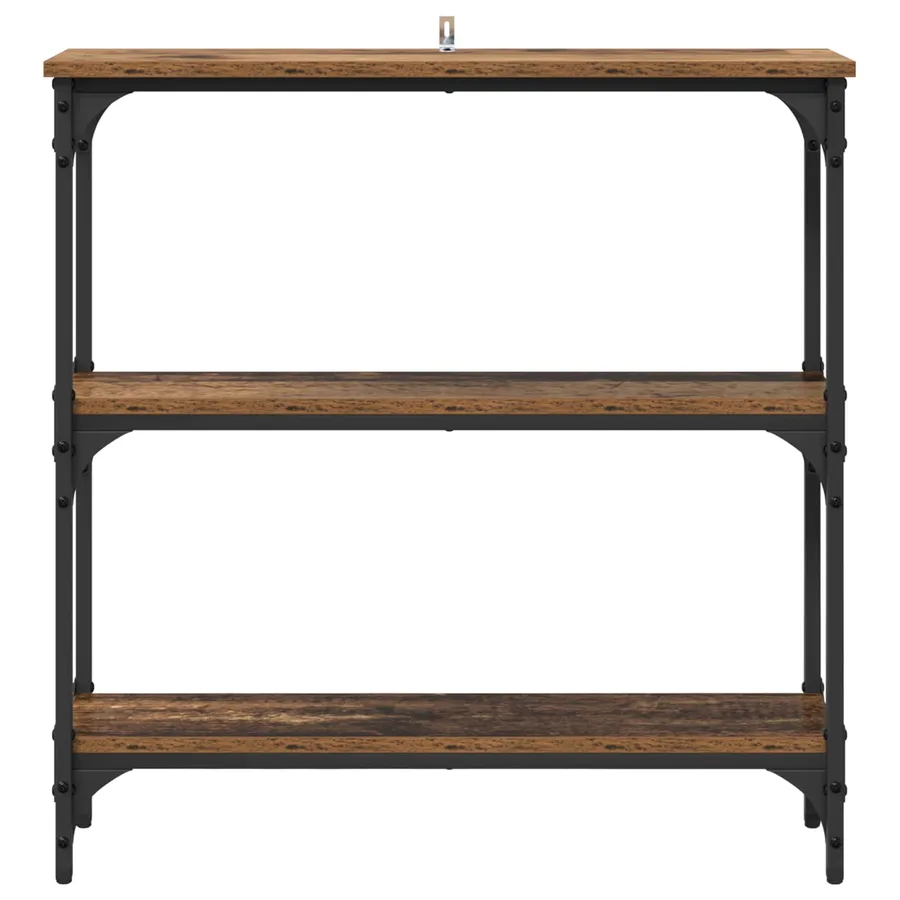 Table console Bois ancien 75 x 22,5 x 75 cm Bois d'ingénierie - 5