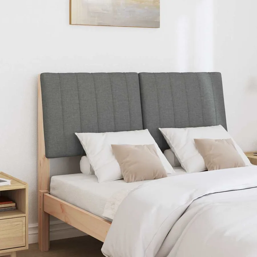 Tête de lit capitonnée Gris foncé 120 cm Pin massif - 3