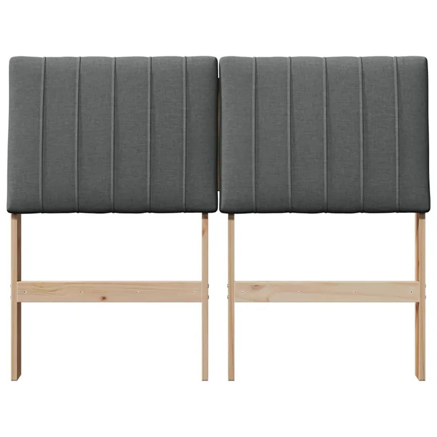 Tête de lit capitonnée Gris foncé 120 cm Pin massif - 4