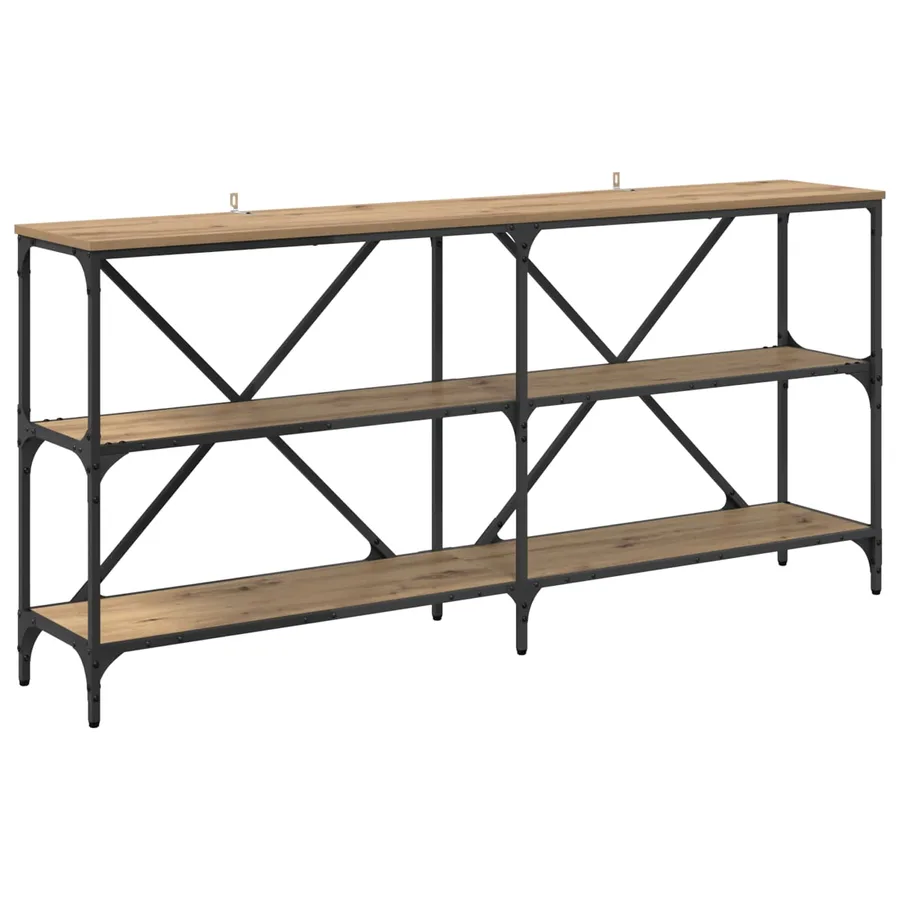 Table console Chêne artisanal 160 x 30 x 75 cm - 2