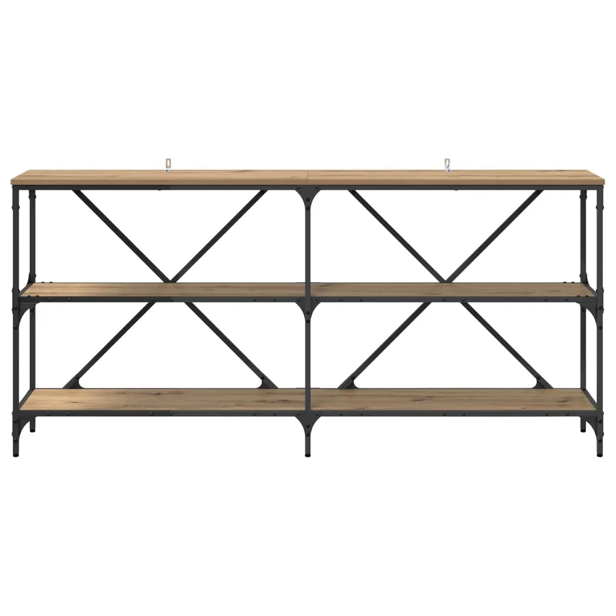 Table console Chêne artisanal 160 x 30 x 75 cm - 5
