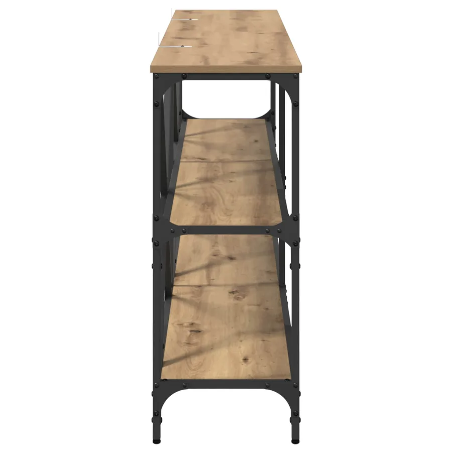 Table console Chêne artisanal 160 x 30 x 75 cm - 6