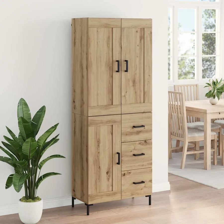 Haut Armoire 2 pcs Chêne artisanal 69,5 x 34 x 180 cm - 4