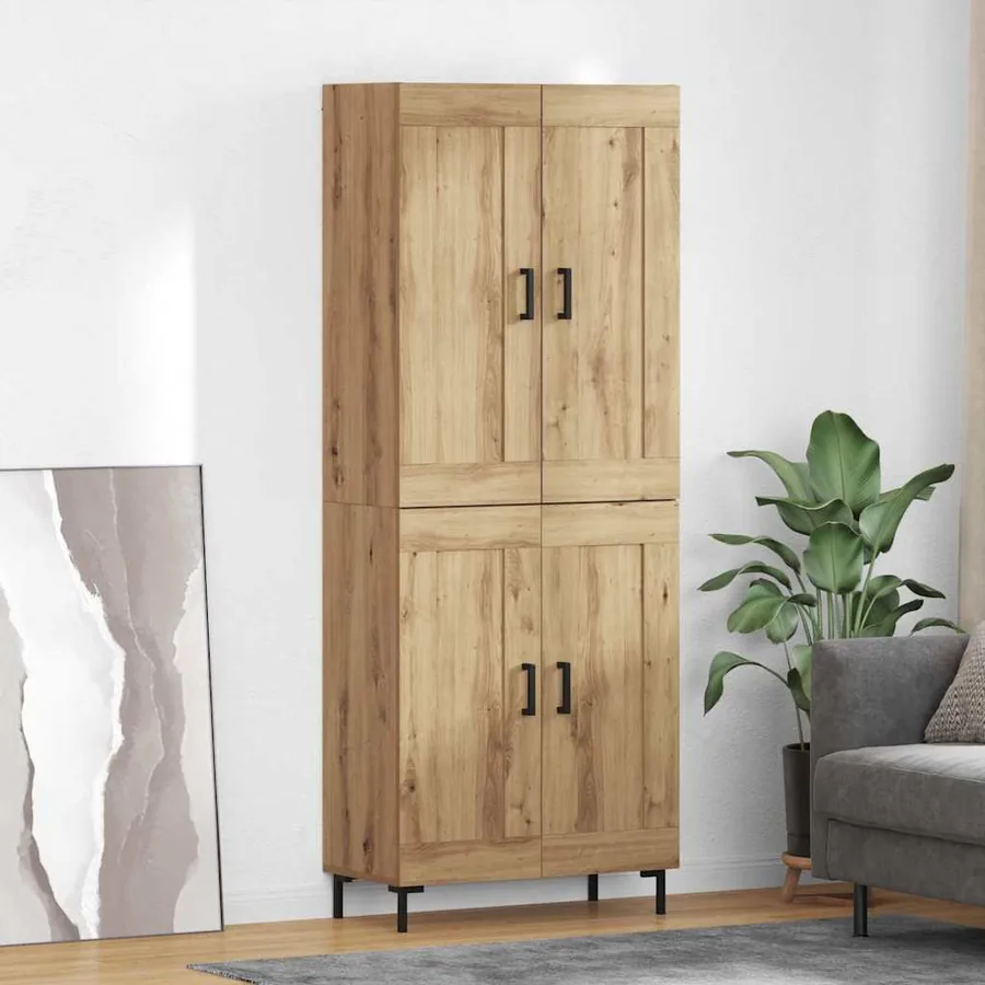 Haut Armoire 2 pcs Chêne artisanal 69,5 x 34 x 180 cm