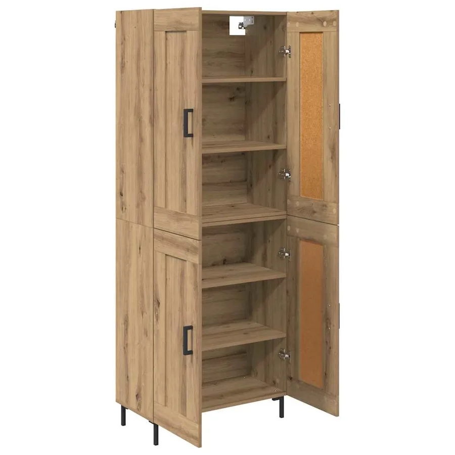 Haut Armoire 2 pcs Chêne artisanal 69,5 x 34 x 180 cm - 5
