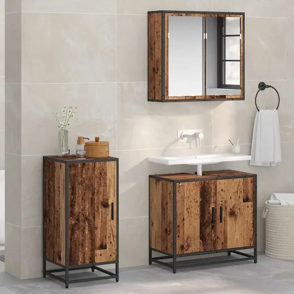 Buffet Bois ancien 35,5 x 35 x 76 cm