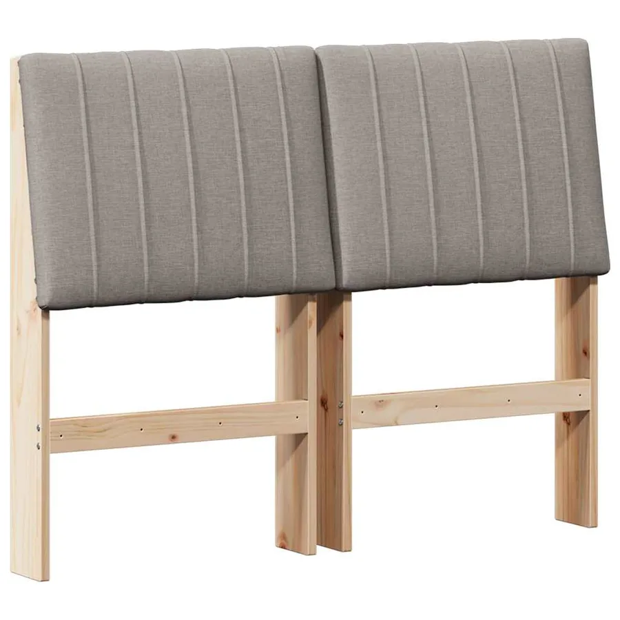 Tête de lit capitonnée Taupe 120 cm Pin massif - 2