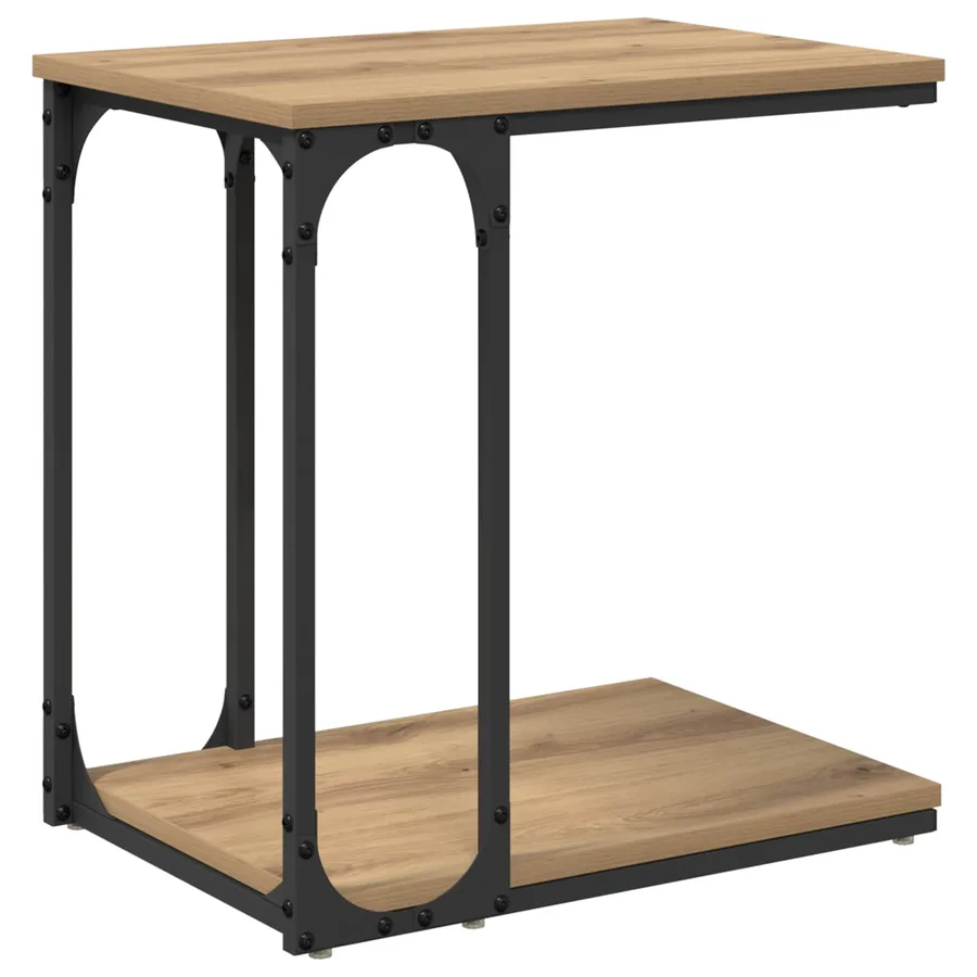 Table d'appoint Chêne artisanal 50 x 35 x 52 cm - 2