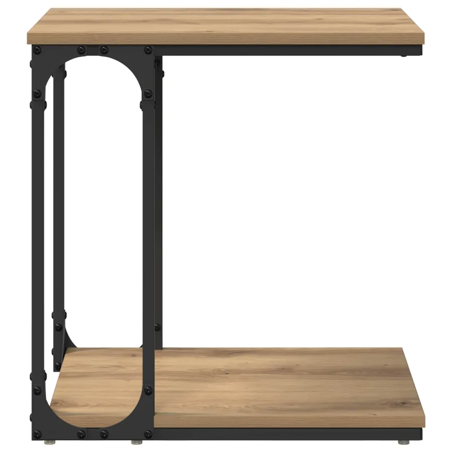 Table d'appoint Chêne artisanal 50 x 35 x 52 cm - 5