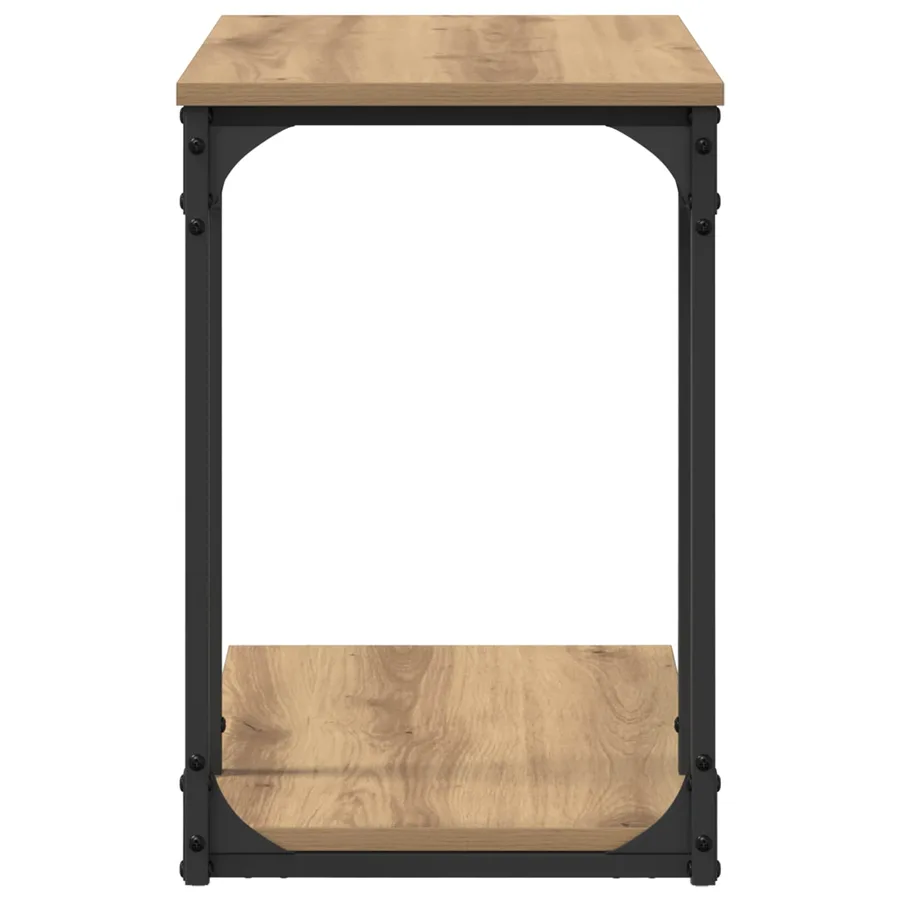Table d'appoint Chêne artisanal 50 x 35 x 52 cm - 6