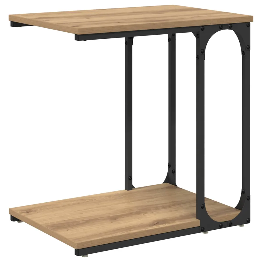 Table d'appoint Chêne artisanal 50 x 35 x 52 cm - 7
