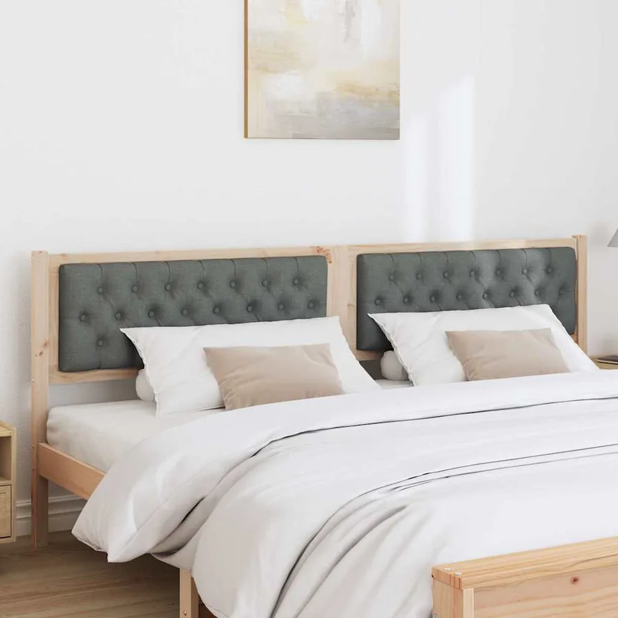 Tête de lit marron et gris foncé 200 cm Bois massif en pin - 3