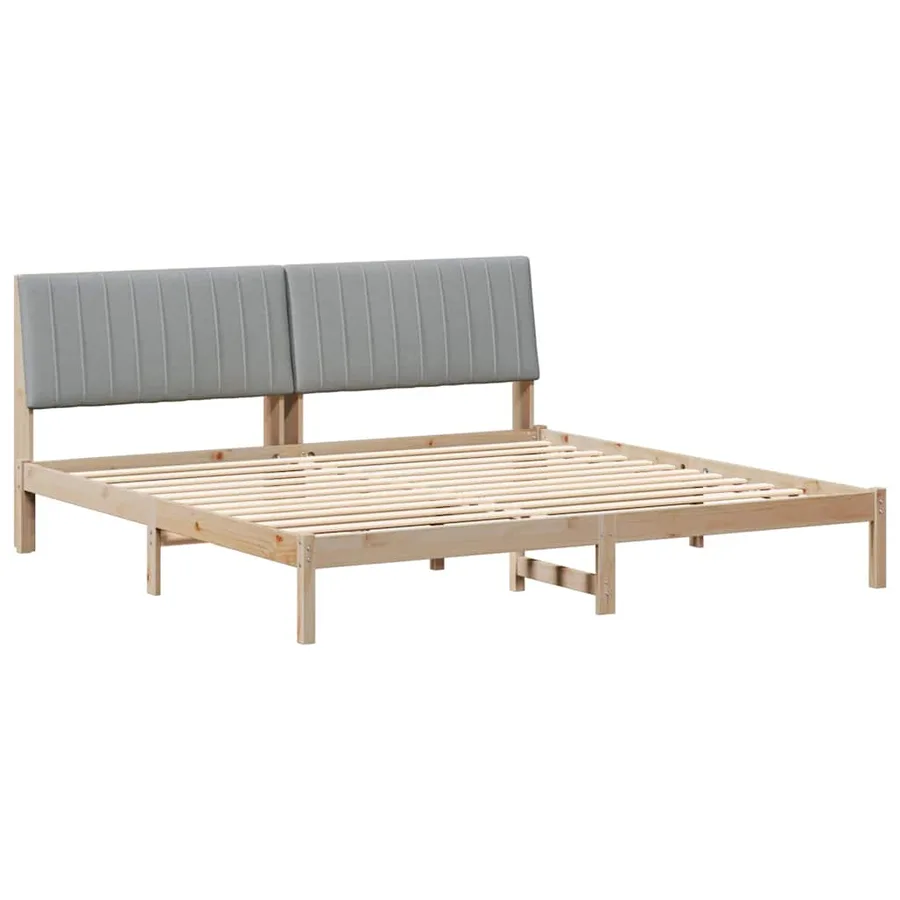 Cadre de lit avec tête de lit Marron 200 x 200 cm Pin massif - 2