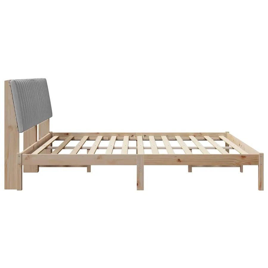 Cadre de lit avec tête de lit Marron 200 x 200 cm Pin massif - 6