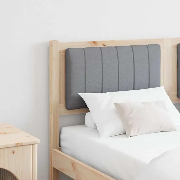 Tête de lit capitonnée Marron 140 cm Pin massif