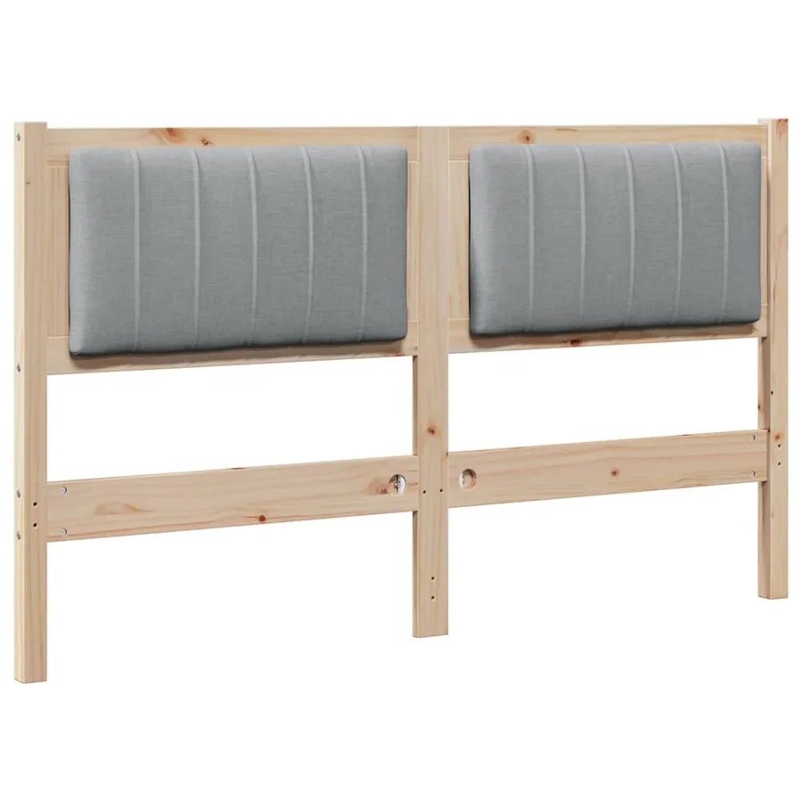 Tête de lit capitonnée Marron 140 cm Pin massif - 2