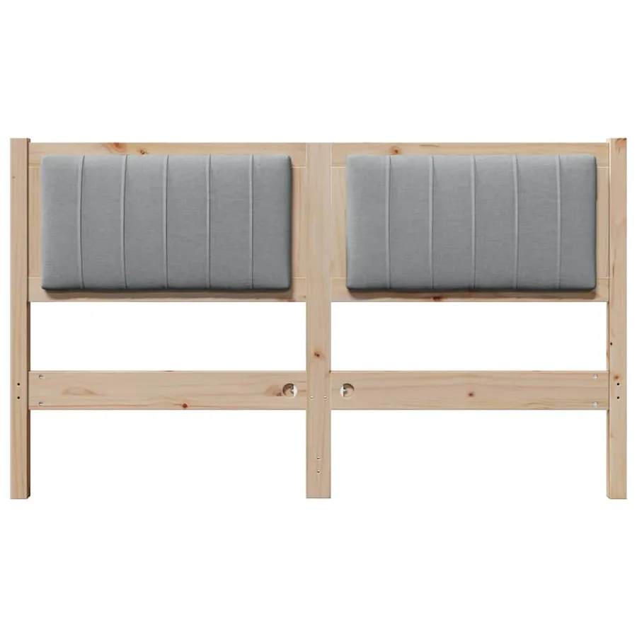 Tête de lit capitonnée Marron 140 cm Pin massif - 4