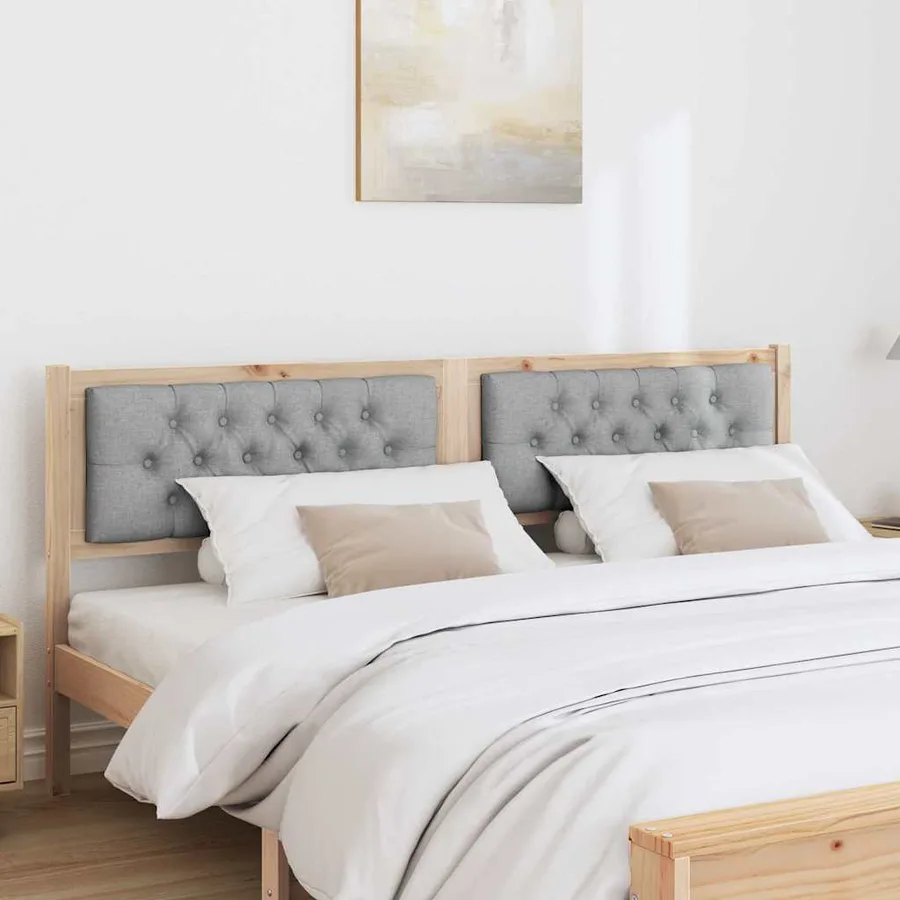 Tête de lit Marron et gris clair 160 cm Bois massif en pin - 3
