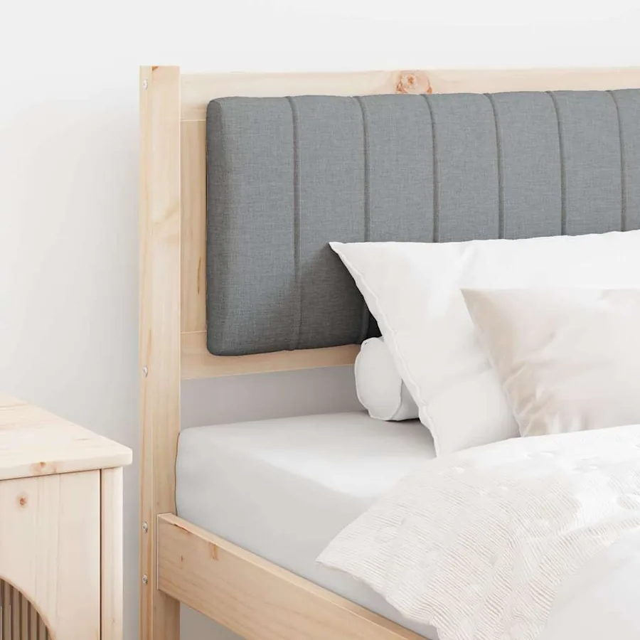 Tête de lit capitonnée Gris clair 100 cm Pin massif